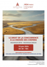 Affiche du colloque - Le droit de la concurrence à la croisée des chemins